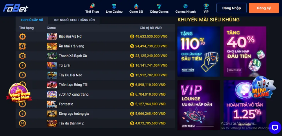 Hoàn trả 365bet nhà cái